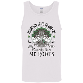 Custom Recovery Unisex Tank | Inspiring Sobriety |  Recovery Gave Me Roots