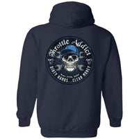Custom Recovery Zip Hoodie  | Inspiring Sobriety |  Throttle Addict, - Dirty Hands, Clean Money