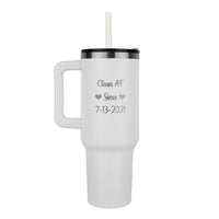 Custom SS Recovery Tumbler | Inspiring Sobriety | Clean AF Since