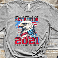 Custom Vintage Recovery T-Shirt | Inspiring Sobriety |  Recovery is My Revolution
