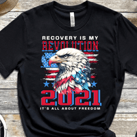 Custom Vintage Recovery T-Shirt | Inspiring Sobriety |  Recovery is My Revolution