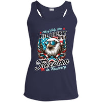 Custom Womens Recovery Tank | Inspiring Sobriety |  Life, Liberty & Freedom