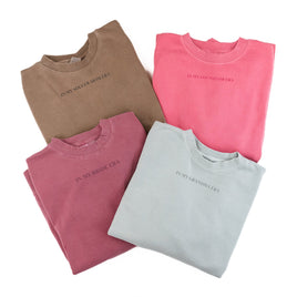 Embroidered PIGMENT Crewneck - Tone on Tone - Custom "IN MY ______ ERA"