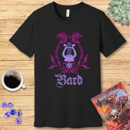 D&D Bard Class Simple Emblem T-Shirt