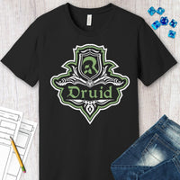 D&D Druid Class Fancy Emblem T-Shirt