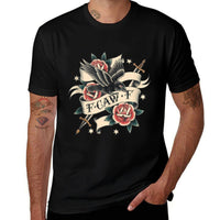 Black Crow Tshirt F Caw F Funny Black Bird Moon Gothic Humor  Lightweight T-Shirt