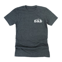 Dad w/ Mountains - Mountain Scene (pf&b) - Unisex Tee