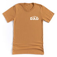 Dad w/ Mountains - Mountain Scene (pf&b) - Unisex Tee
