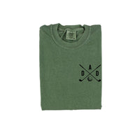 Dad - Gold Clubs (pocket) - Comfort Colors Tee