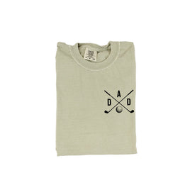 Dad - Gold Clubs (pocket) - Comfort Colors Tee