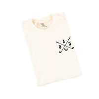 Dad - Gold Clubs (pocket) - Comfort Colors Tee