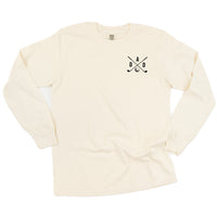 Dad - Gold Clubs (pocket) - Long Sleeve Comfort Colors Tee