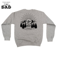 Dad w/ Mountains - Mountain Scene (pf&b) - BASIC Fleece