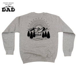 Dad w/ Mountains - Mountain Scene (pf&b) - BASIC Fleece
