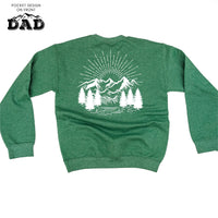 Dad w/ Mountains - Mountain Scene (pf&b) - BASIC Fleece
