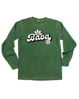 Daisy Name (f&b) - "________" - (Choose Your Name) - LONG SLEEVE Comfort Colors Tee