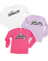 Daisy Name (f&b) - "________" - (Choose Your Name) - LONG SLEEVE Comfort Colors Tee