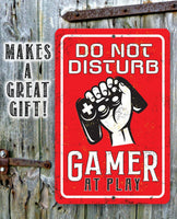 Danger Do Not Disturb Gamer- Metal Sign