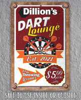 Personalized - Dart Lounge - Metal Sign