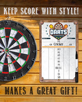 Dart Scoreboard (Grey) Dry Erase for Keeping Score in Games Cricket, 301 or 501- Metal Sign