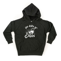 We Ride at Dawn - (Choose Your Mower) - Child Hoodie