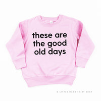 These Are The Good Old Days - Design on Front - Child Sweater