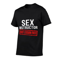 Sex Instructor First Lesson Free Funny Flirt Edgy Gag 2023  Lightweight T-Shirt