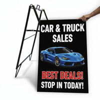 Dealership Sign on Hand-Held A-Frame