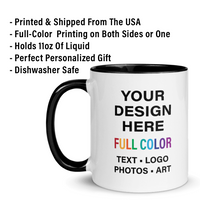 Custom 11oz Mug (Black Rim & Handle)