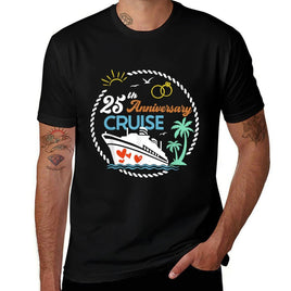 25th Anniversary Cruise Silver Wedding Cruise Vacation  Rolled Sleeves T-Shirt