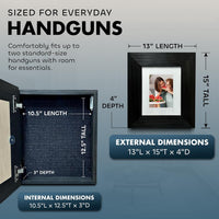Hidden Gun Safe Picture Frame - Handcrafted Gun Concealment Furniture - Quick Access Picture Frame Safe with Magnetic Lock for Discreet & Secure Gun Storage