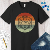 D&D D20 Shirt | Retro Sunset