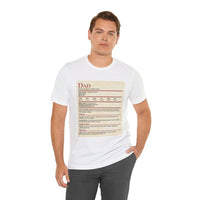 D&D Dad Shirt With Stat Block