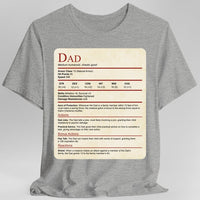 D&D Dad Shirt With Stat Block