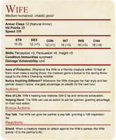 D&D Wife Stat Block T-Shirt