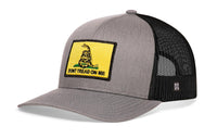 Dont Tread On Me Trucker Hat  |  Gadsden Flag Yellow Snapback