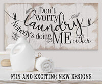 Don't Worry Laundry - Canvas