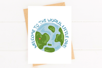Welcome to The World New Baby Card for Baby Shower or Birth