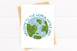 Welcome to The World New Baby Card for Baby Shower or Birth