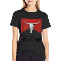 Vintage Western Bull Skull Raised On 90s Country Music  Lightweight T-Shirt