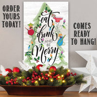 Eat Drink and be Merry - Metal Sign