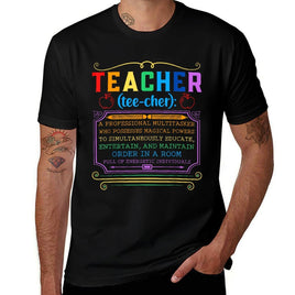 Teacher Definition - Funny Teaching School Teacher  Cotton T-Shirt