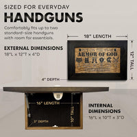 Hidden Gun Cabinet Put On The Full Armor Of God, Secure Concealed Ephesians 6:10 Gun Safe by Bellewood Designs