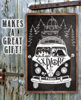 Explore in a Volkswagen, Peace - Metal Sign