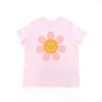 Pink Petals w/ Smile Center - Full Size Design on Front - Child Tee