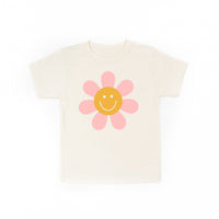Pink Petals w/ Smile Center - Full Size Design on Front - Child Tee
