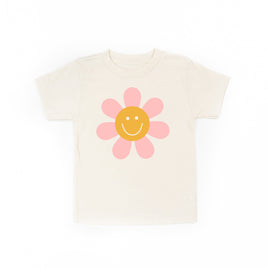 Pink Petals w/ Smile Center - Full Size Design on Front - Child Tee