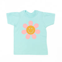 Pink Petals w/ Smile Center - Full Size Design on Front - Child Tee