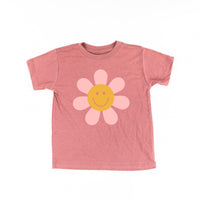 Pink Petals w/ Smile Center - Full Size Design on Front - Child Tee