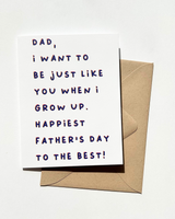 Be Just Like You Cute Father's Day Card From Son